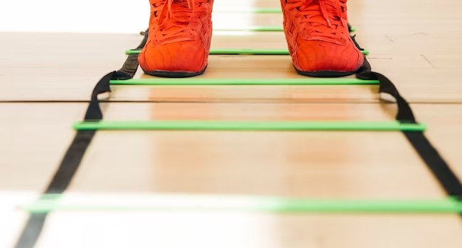 Dynamic Footwork, Athletics Ladder (or Cones)